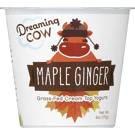 Dam Skyldfølelse Kollisionskursus Dreaming Cow Yogurt, Grass-Fed Cream Top, Maple Ginger | Yogurt | Festival  Foods Shopping
