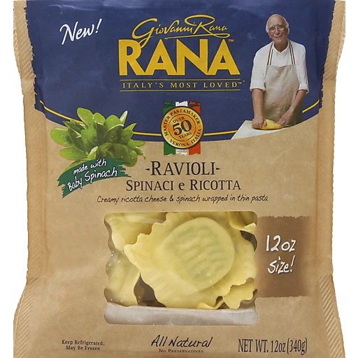 Rana™ Spinaci e Ricotta Ravioli 12 oz. Bag | Mozzarella & Ricotta | Riesbeck
