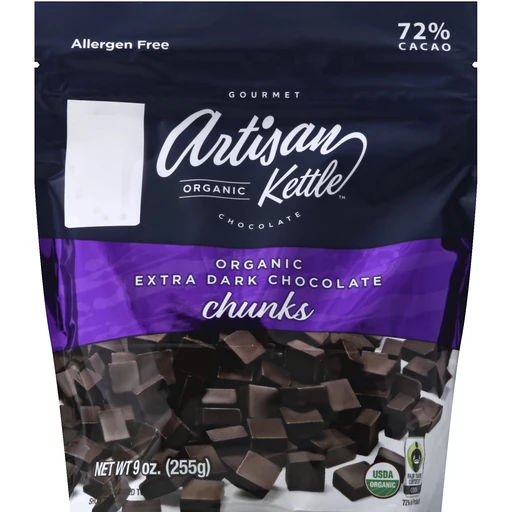 Artisanal Dark Chocolate Bars, 72% Organic Chocolate