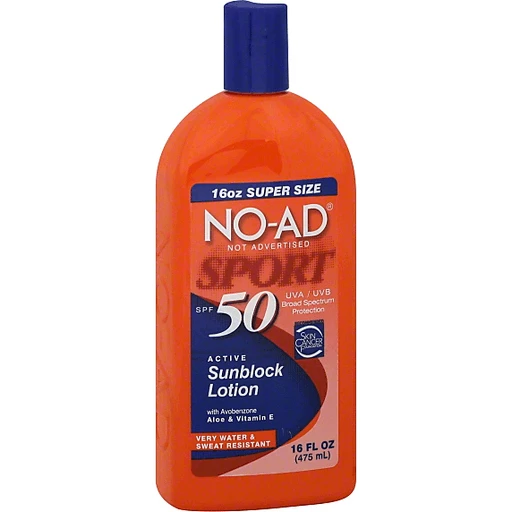 No-Ad Sport Sunscreen Lotion SPF 50, Shop