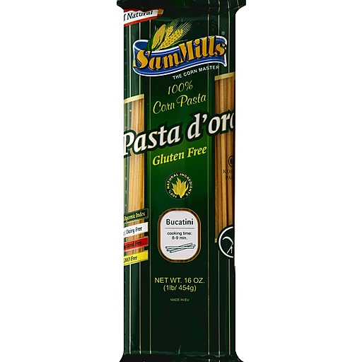 Sam Mills Pasta D'Oro Bucatini, 100% Corn Pasta | Pasta & Pasta Sauce |  Market Basket