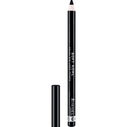 Rimmel London Soft Kohl Kajal Eyeliner Pencil, Blendable, Intense Color, Long-Wearing, 061, Black, 0.04oz | Tony's