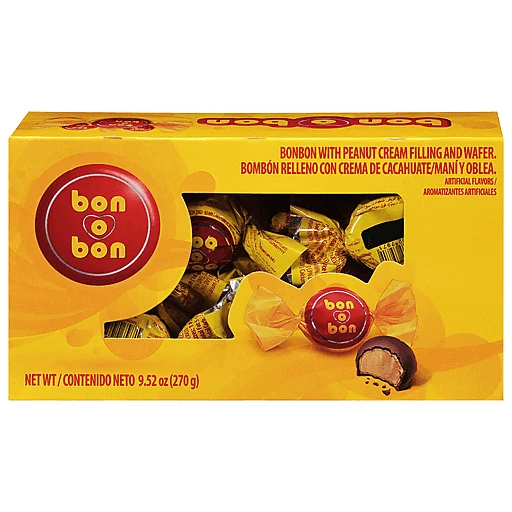 Bombón Bon o Bon relleno con crema de cacahuate 90 g