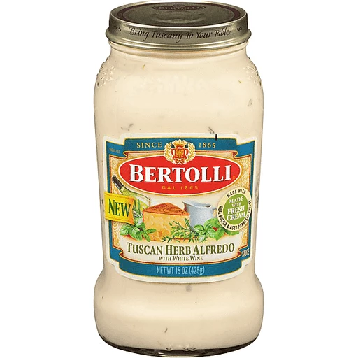 Bertolli Pasta Sauce, Alfredo Tuscan herb with White Wine | Creamy & Cheesy  | Price Cutter