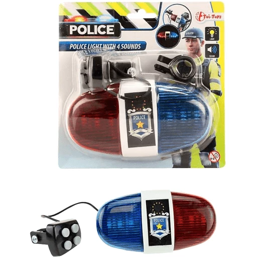 POLICE POLITIE ZWAAILICHT MET GELUID VOOR FIETS (Toys, Gift, Games Beach accessories) | Super Food Plaza