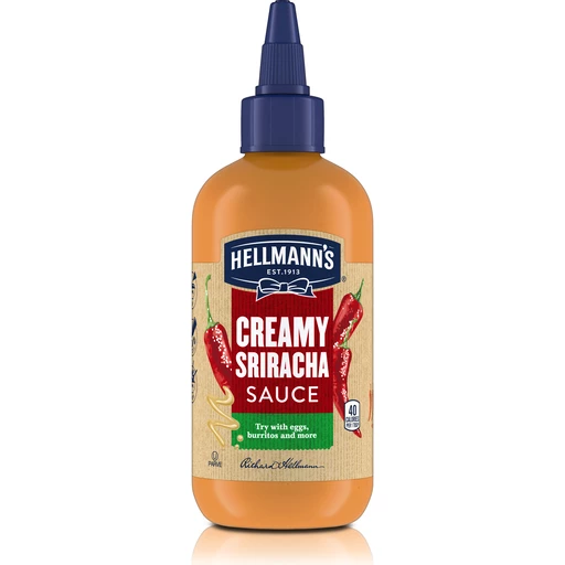 Hellmann's Sauce, Creamy Sriracha, Hot 9 Oz, Glazes