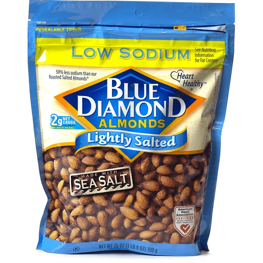 Kammerat Mægtig Ambitiøs Blue Diamond Almonds, Low Sodium, Lightly Salted | Almonds | Festival Foods  Shopping