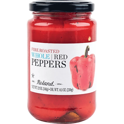 Roland Red Peppers, Fire Roasted, Whole 12 oz