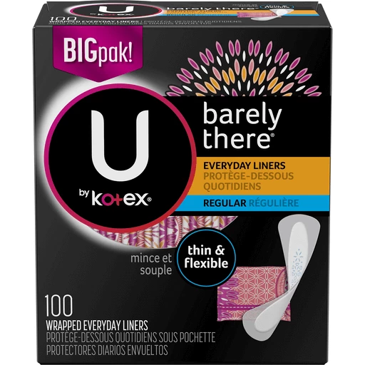U by Kotex Balance Daily Wrapped Panty Liners, Light Absorbency