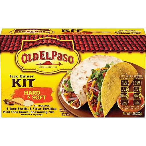 Old El Paso Hard & Soft Taco Dinner Kit 1 ea | Entrees, Soup | Festival  Foods Shopping