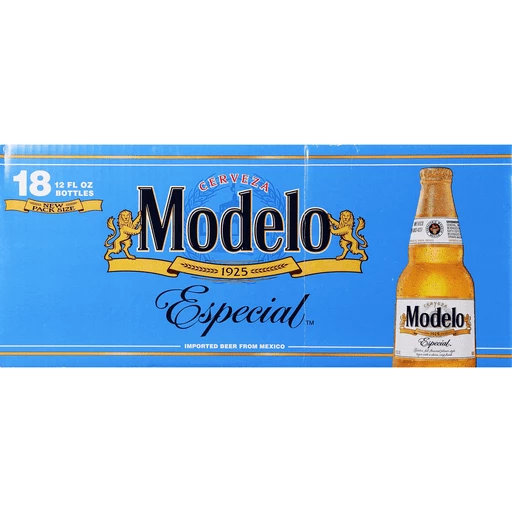 Modelo Especial Lager Mexican Beer, 18 pk 12 fl oz Bottles, % ABV |  Tony's