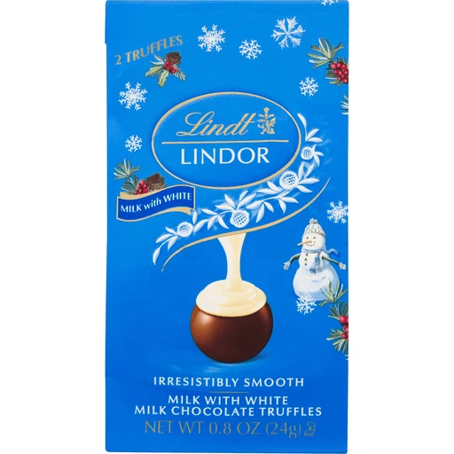 Lindt Lindor Milk And White Chocolate Truffles | Packaged Candy 