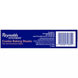 Reynolds Kitchens Cookie Baking Sheets Pre-Cut Parchment Paper 22 ct Box, Aluminum Foil, Cling Wrap & Wax Paper