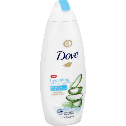 Dove Body Wash, Nourishing, Hydrating, Aloe & Birch Water Scent | Bar Soap  & Body Wash | A&J Market