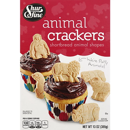 Shurfine Shortbread Animal Crackers 13 Oz Box | Animal | Oak Point Market