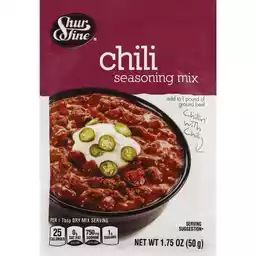 Shurfine Chili Seasoning Mix 1 75 Oz Packet Gravy Nunu S Market