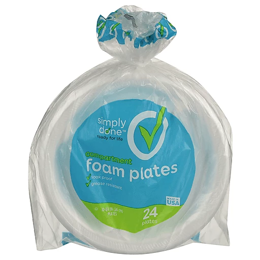 Foam Plates, Compartment, 10-1/4 Inch, Plates