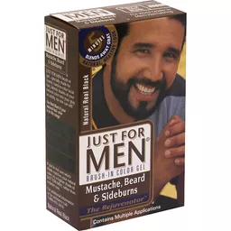 Just For Men The Rejuvenator Brush-On Color Gel for Mustache, Beard &  Sideburns, Natural Real Black | Hair Coloring | Foodtown