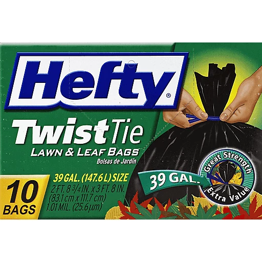 Hefty® Twist Tie 39 Gallon Lawn & Leaf Bags 10 ct. Box
