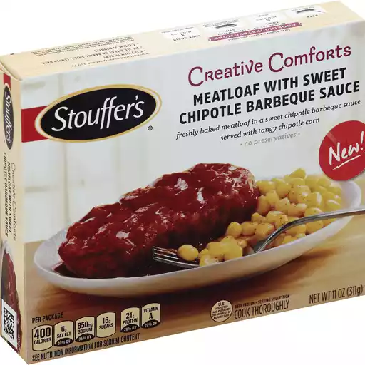 Stouffers Creative Comforts Meatloaf With Sweet Chipotle Barbeque Sauce Shop Service Food Market