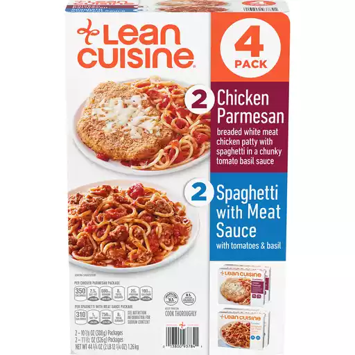 Lean Cuisine Chicken Parmesan Spaghetti With Meat Sauce Variety Pack 4 Ct Pack Shop Fairplay Foods