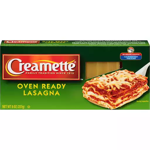 Creamette Oven Ready Lasagna Pasta 8 Oz Box Pasta Noodles