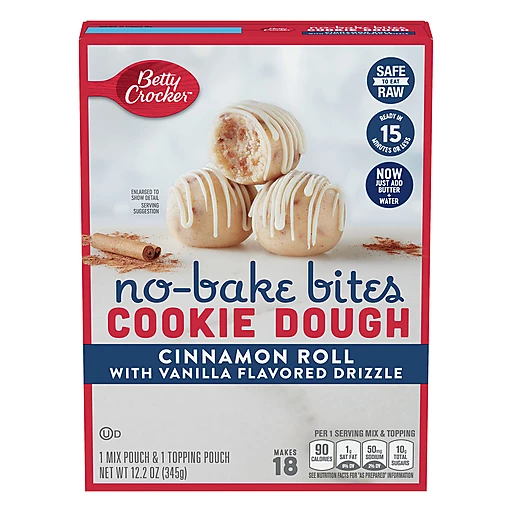 Betty Crocker Bake Bites Cinnamon With Vanilla Flavored Drizzle Cookie Dough 12.2 Oz | Shop | Quality Foods
