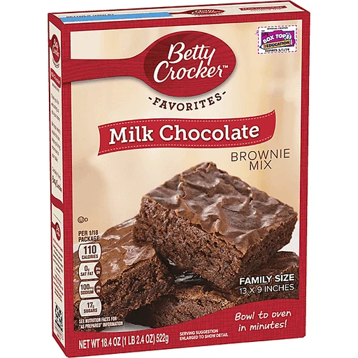 undertøj kapok Maleri Betty Crocker Milk Chocolate Brownie Mix Family Size, 18.4 oz | Brownie Mix  | Market Basket