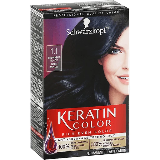 Schwarzkopf Keratin Color Midnight Black | Hair Color For Women | Big Y  Foods