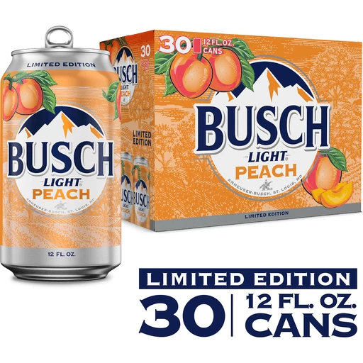 Busch Light Peach Flavored Beer 30
