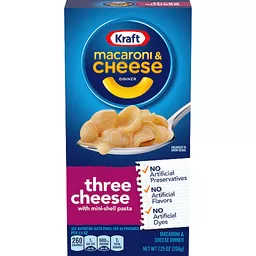 Kraft Three Cheese Macaroni and Cheese Dinner, 7.25 oz Box Details