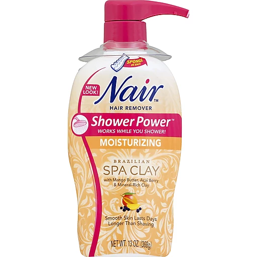 Nair™ Shower Power™ Moisturizing Brazilian Spa Clay Hair Remover 13 oz.  Pump | Nail Care | Price Cutter
