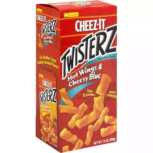 Cheez It Twisterz Baked Cheese Snacks Hot Wings Cheesy Blue