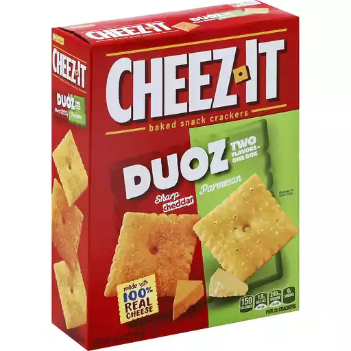 Cheez It Duoz Baked Snack Crackers Sharp Cheddar Parmesan