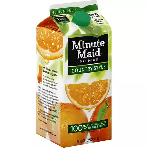 Minute Maid Premium Orange Juice Country Style Medium Pulp