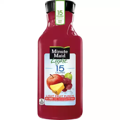 Minute Maid Light Fruit Punch Bottle 52 Fl Oz Juice Lemonade