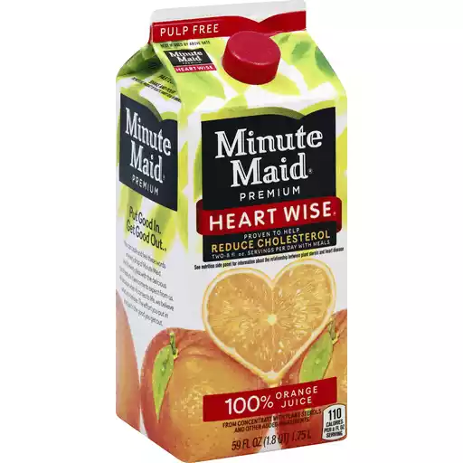 Minute Maid Premium Heart Wise 100 Juice Orange Pulp Free