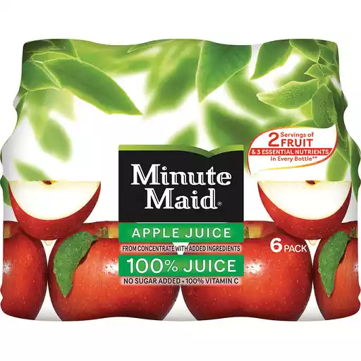 Minute Maid Apple Juice Bottles 10 Fl Oz 6 Pack Apple Ross