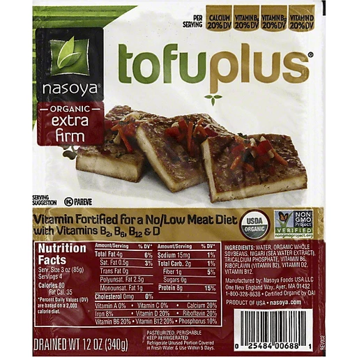 Nasoya Tofuplus Organic Tofu Extra Firm | Tofu & Soy Products | Lees