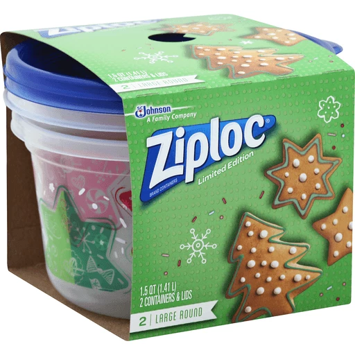 Ziploc Containers & Lids, Round, Large | Plastic Containers 