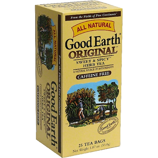 GOOD EARTH Original Sweet & Spicy Caffeine Free Herbal Tea