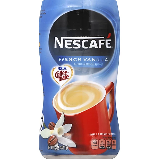 NESCAFE with COFFEE-MATE 2-in1 Coffee + Creamer Combo, French Vanilla 12  oz. Plastic Container | Instant | Robert Fresh Shopping