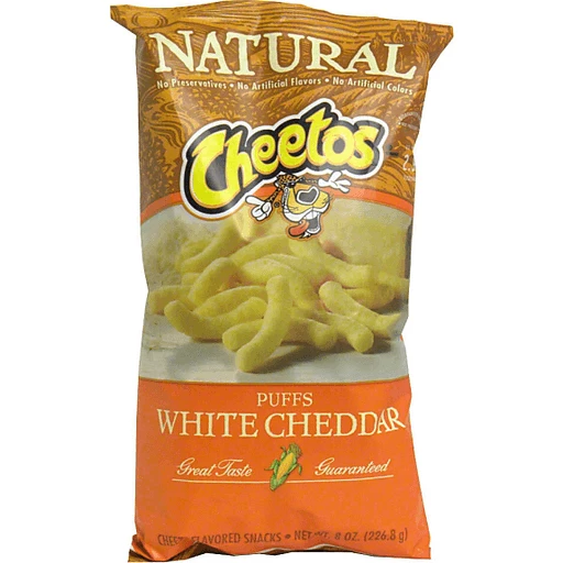 Materialisme gespannen nabootsen Cheetos Natural Cheese Flavored Snacks, Puffs, White Cheddar | Shop |  Spires Market