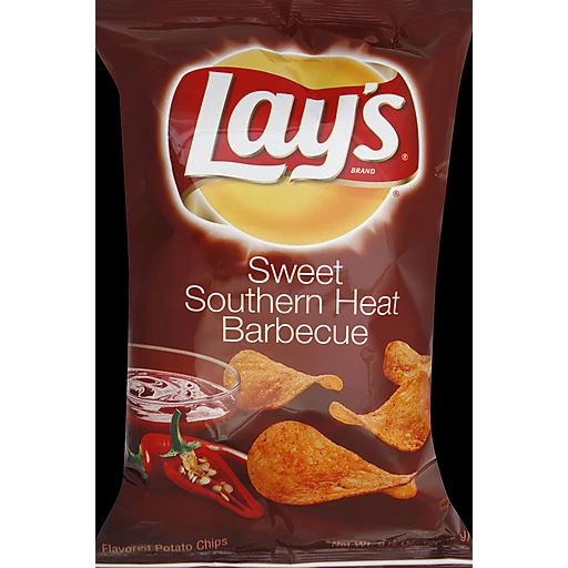 Lays Potato Chips, Sweet Southern Heat Barbecue Flavored | Potato |  DeLaune's Supermarket