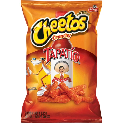 Cheetos Crunchy Tapatio Cheese Flavored Snack 9.0 Ounce Bag, Corn