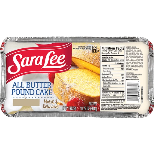 Sara Lee All Butter Pound Cake | Frozen Desserts | Houchens Market Place