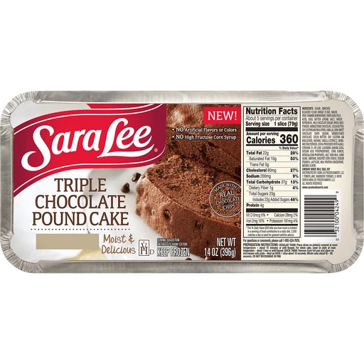 Sara Lee Pound Cake, Triple Chocolate | Cakes And Cheesecakes | Festival  Foods Shopping