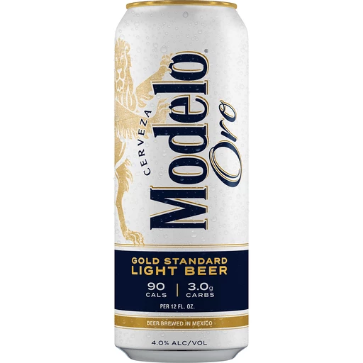 Modelo Oro Mexican Lager Light Beer, 24 fl oz Can, % ABV | Beer | Hays