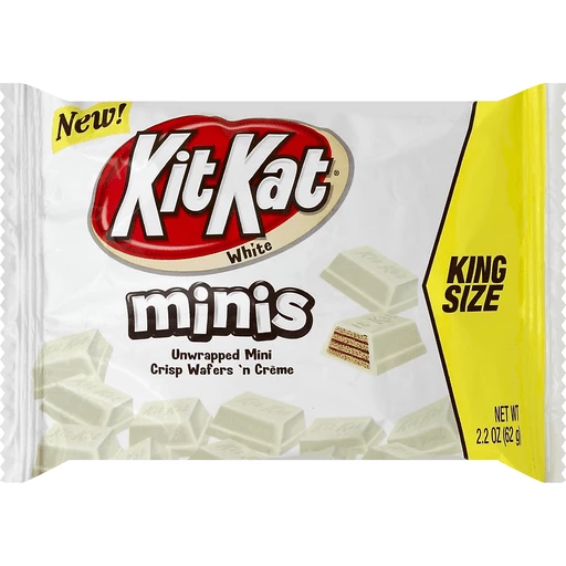 Kit Kat Crisp Wafers, White, Minis, King Size | Bite, Snack & Fun Size Candy Bars | Fresh Market