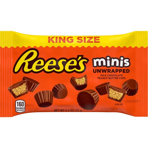 leg Remains South America REESE'S Minis Milk Chocolate Peanut Butter, Gluten Free Cups Unwrapped  Candy King Size Bag, 2.5 oz | Bars | Ross Granville Market